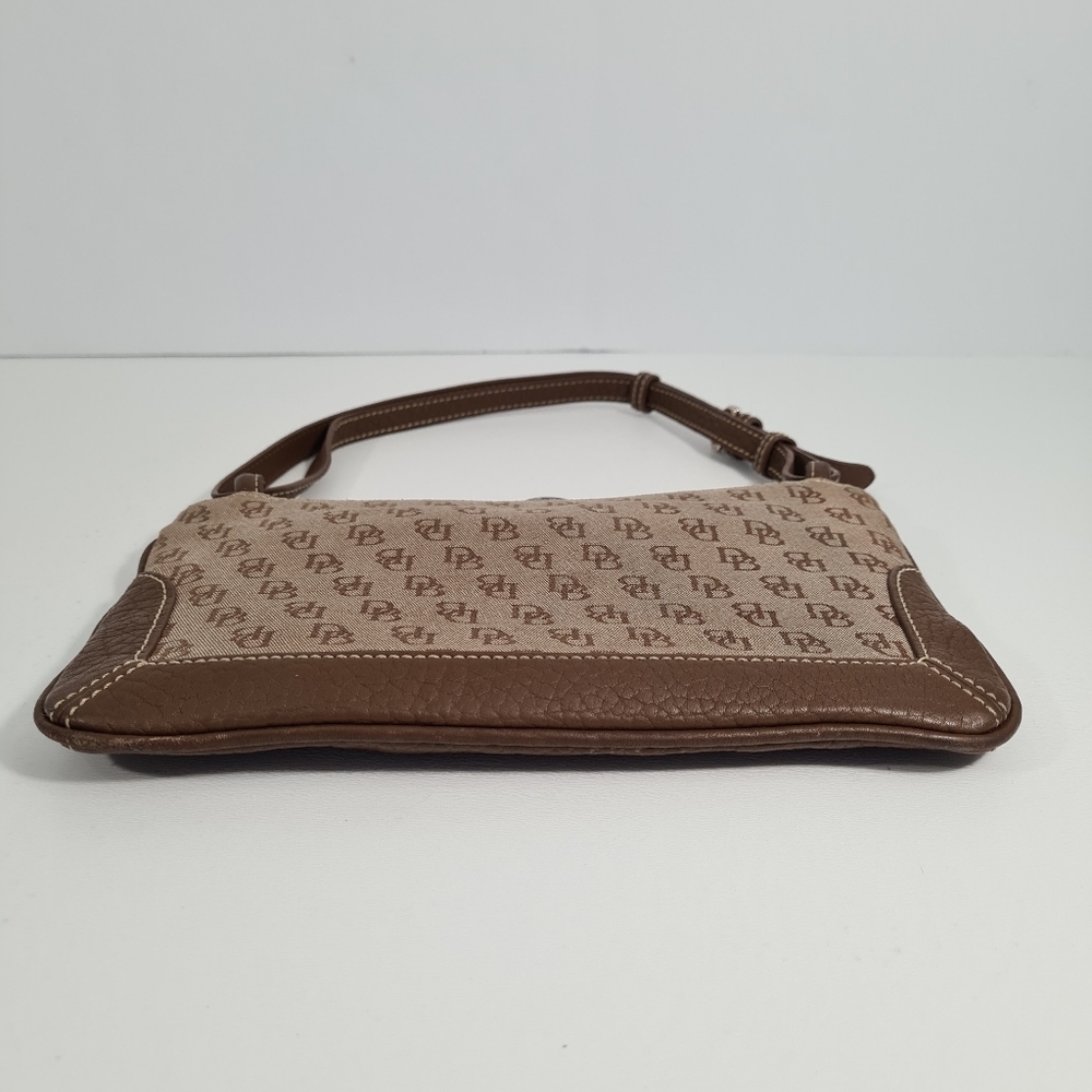 Y2K Dooney & Bourke Brown Monogram Clutch Shoulder Bag - Picture 11 of 12